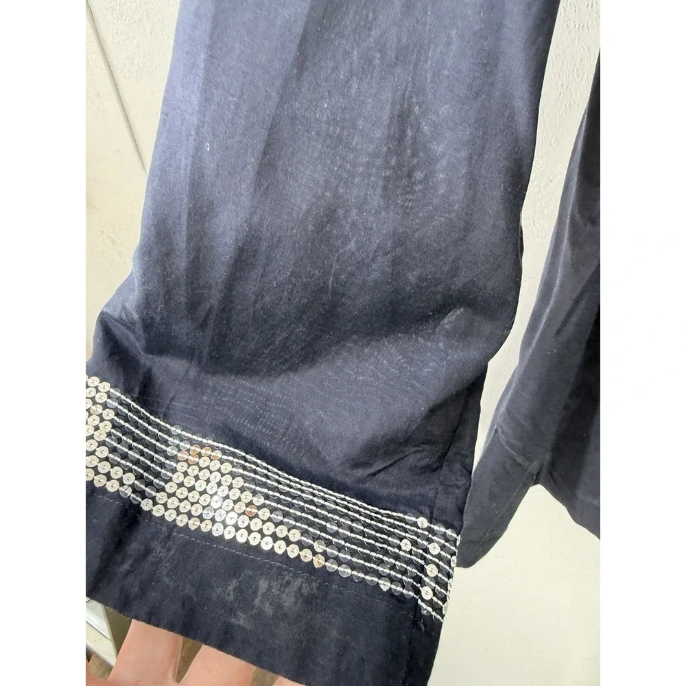 Alfani Plus Size Navy Tunic W Silver Sequin Accents‎ Size 18W
